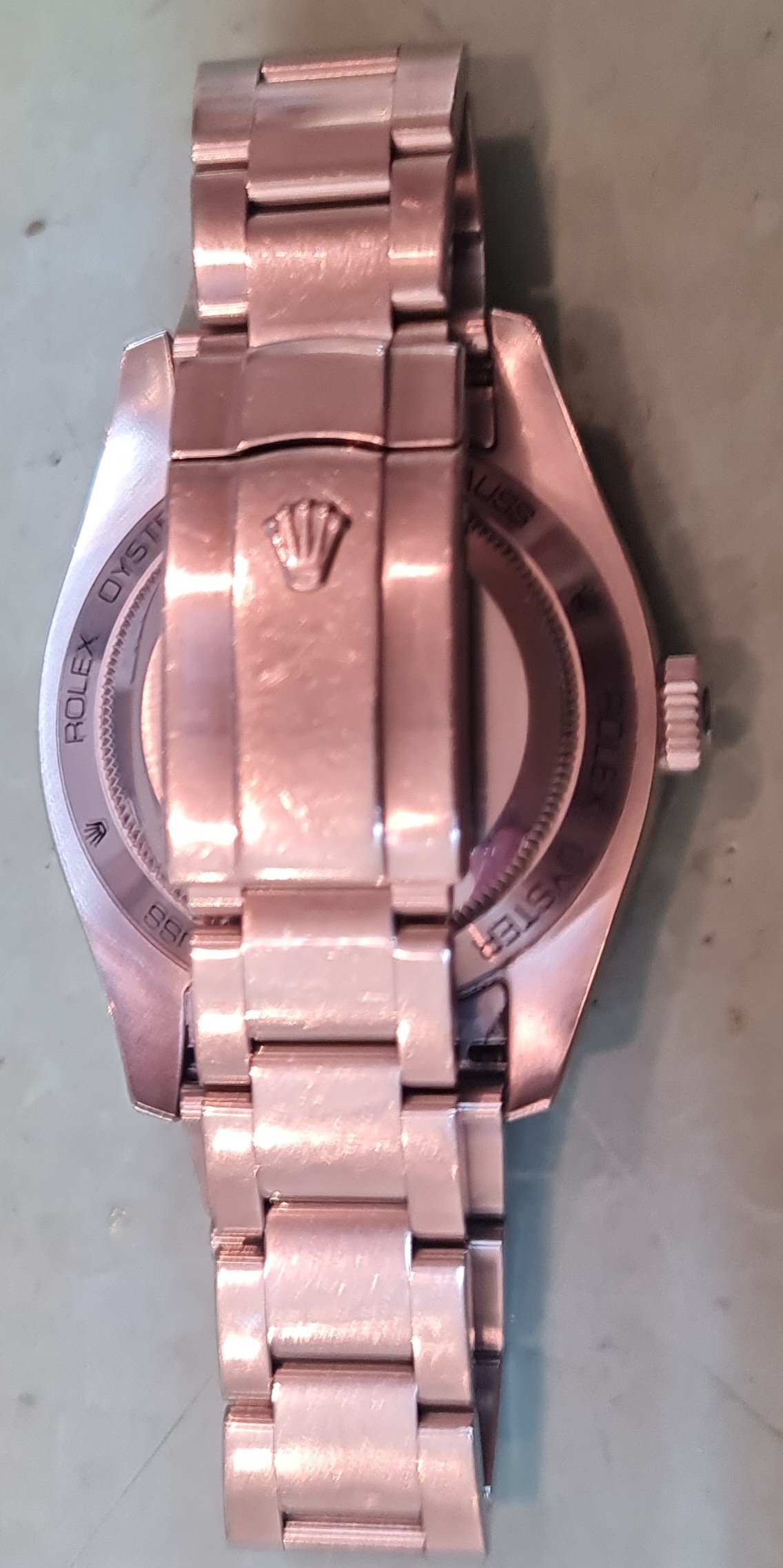 role milgauss band polijsten