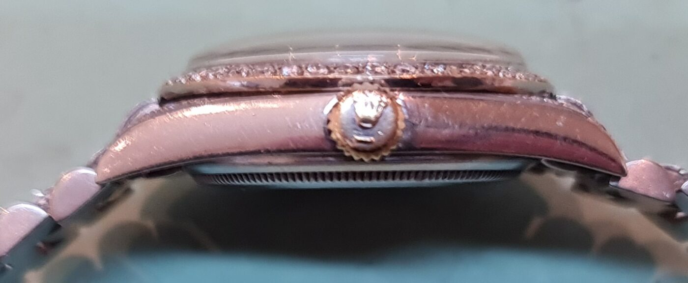 rolex wit goud polijsten