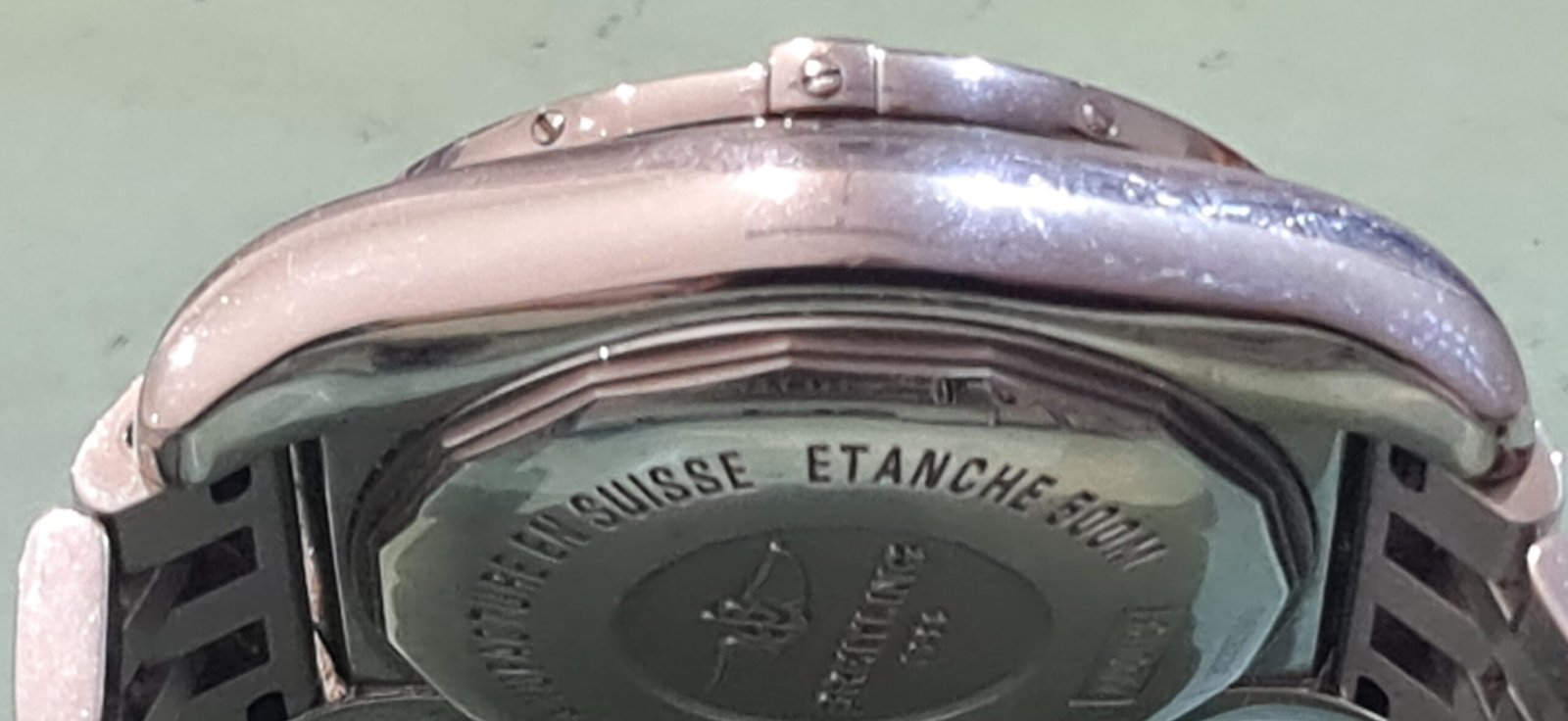 breitling chronomat horloge kast kapot