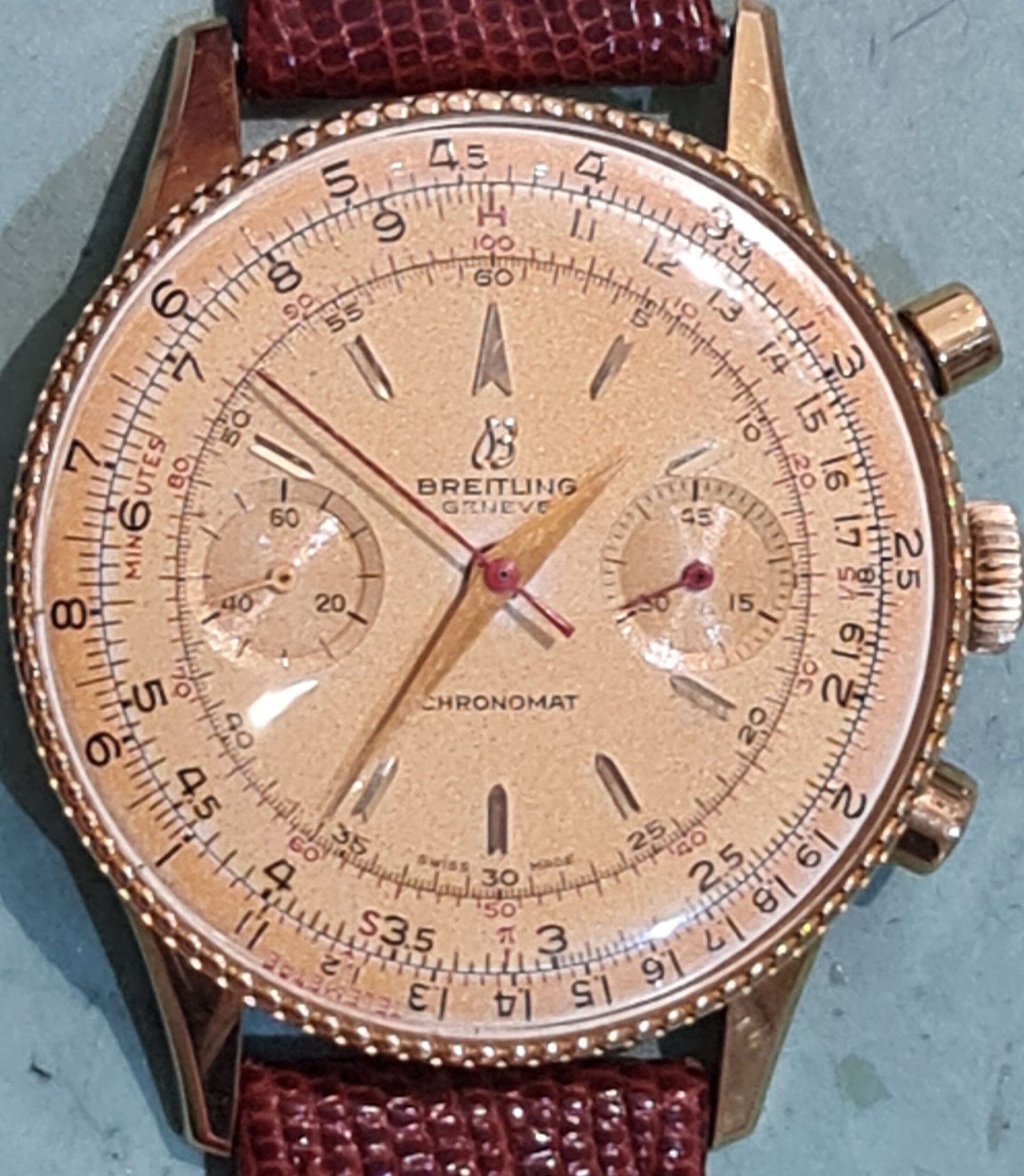 breitling navitimer vintage polijsten