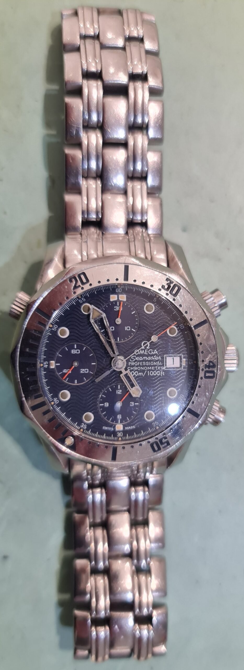 omega horloge band polijsten