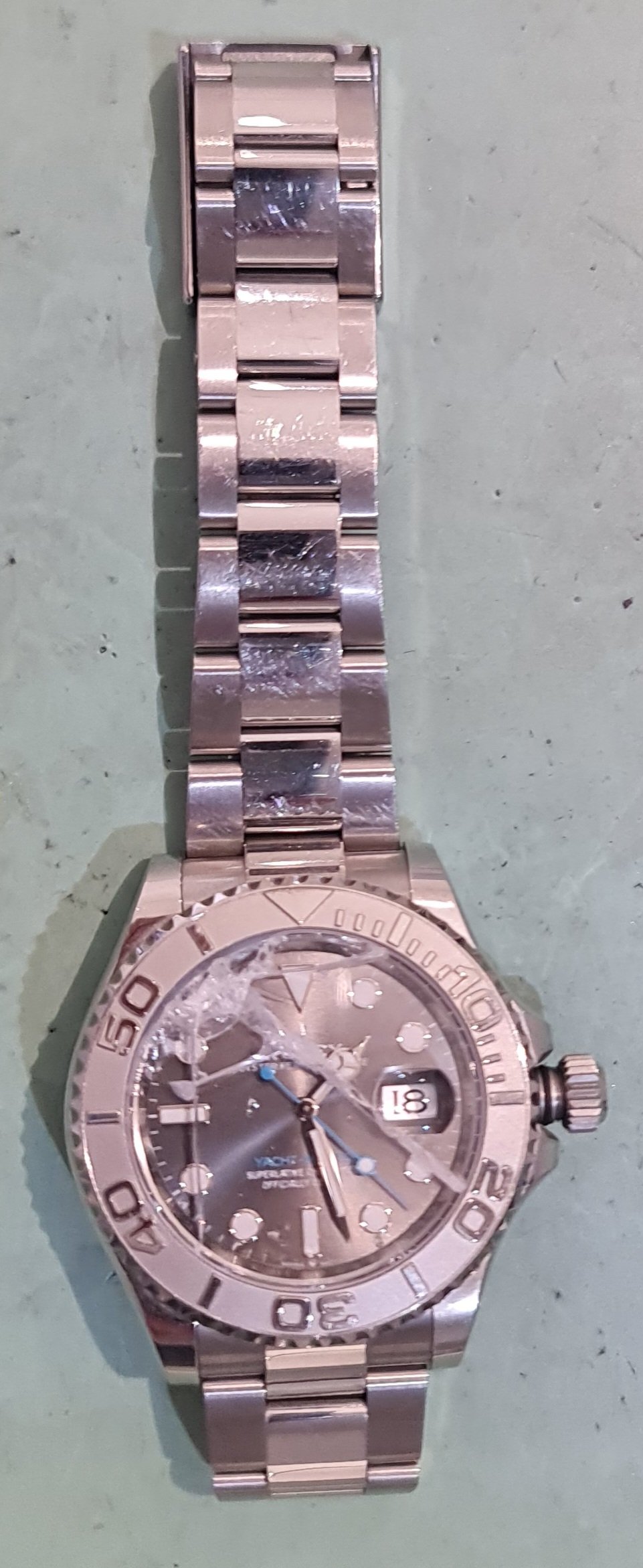 rolex yachtmaser glas kapot