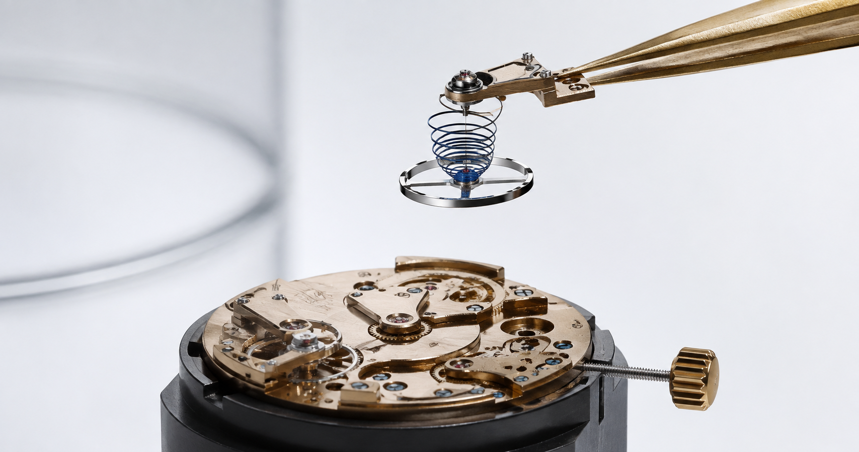 Horloge reparatie door horlogemaker – mechanisch uurwerk met balans