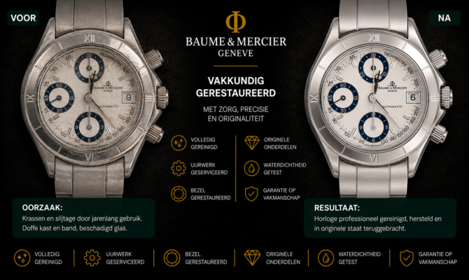 baume & mercier horloge kapot