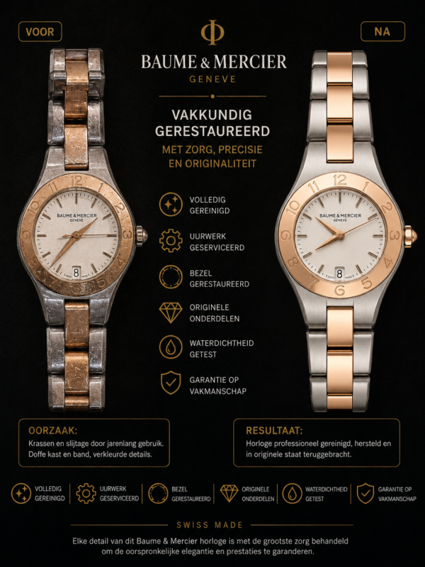 baume & mercier polijsten rose goud