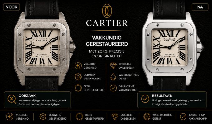 cartier santos reparatie