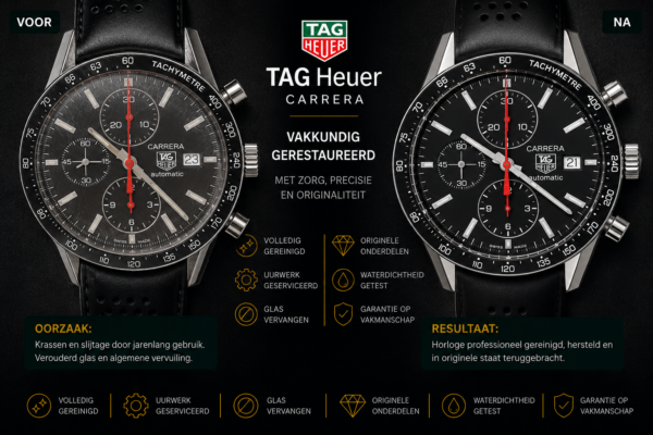tag heuer voor na de reparatie